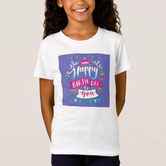 Camiseta "Camiseta de cumpleaños para niños - Celebrar (Anverso)