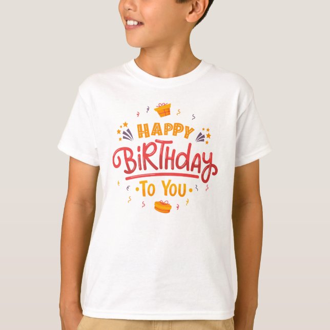 Camiseta "Camiseta de cumpleaños para niños - Celebrar (Anverso)