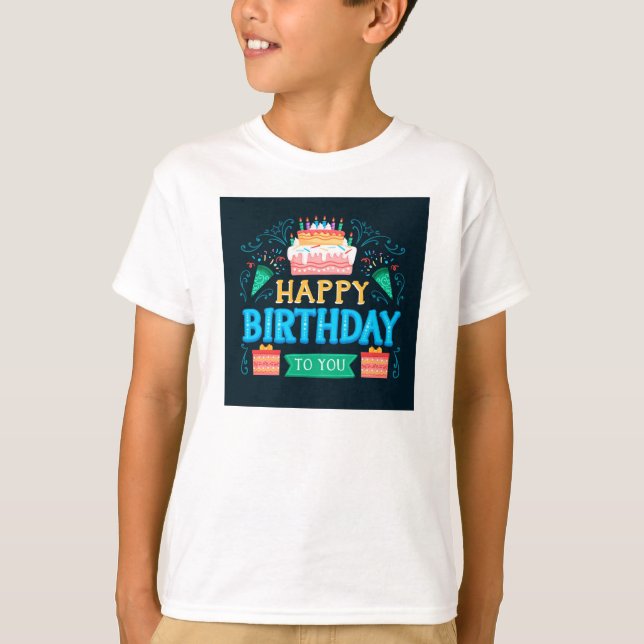 Camiseta "Camiseta de cumpleaños para niños - Celebrar (Anverso)