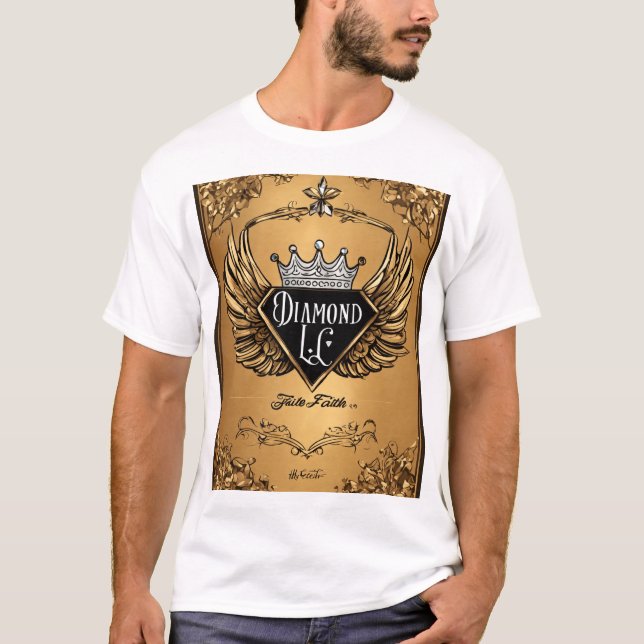 Camiseta "Camiseta de diseño de diamantes - Gráfico único y (Anverso)