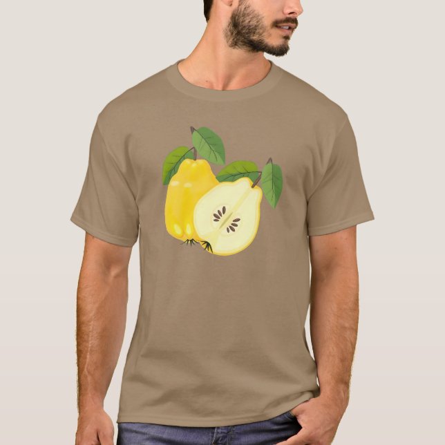 Camiseta "Camiseta de Fruta de Quince | Ropa de Fruta Única (Anverso)
