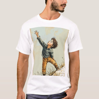 Camiseta "Camiseta de Ilustracion de niño de mano - Grap ún