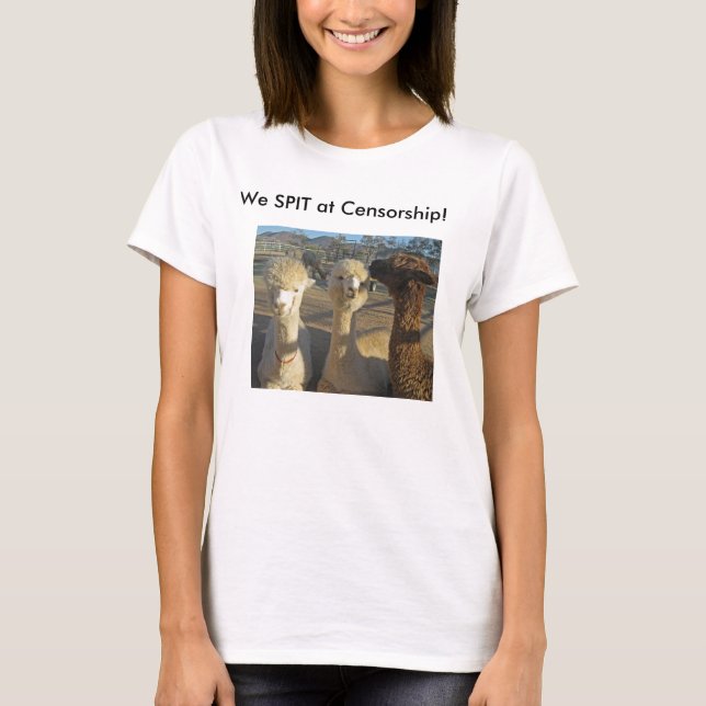 Camiseta ¡Camiseta de la alpaca con un mensaje! (Anverso)