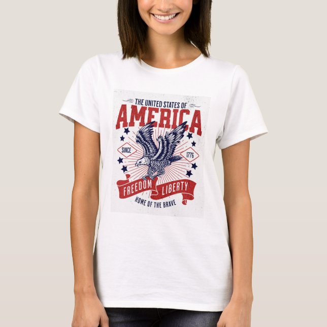 Camiseta "Camiseta de la Libertad de la Libertad de Estados (Anverso)