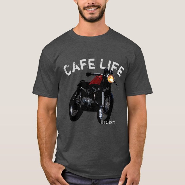 Camiseta "Camiseta de la motocicleta del vintage del (Anverso)