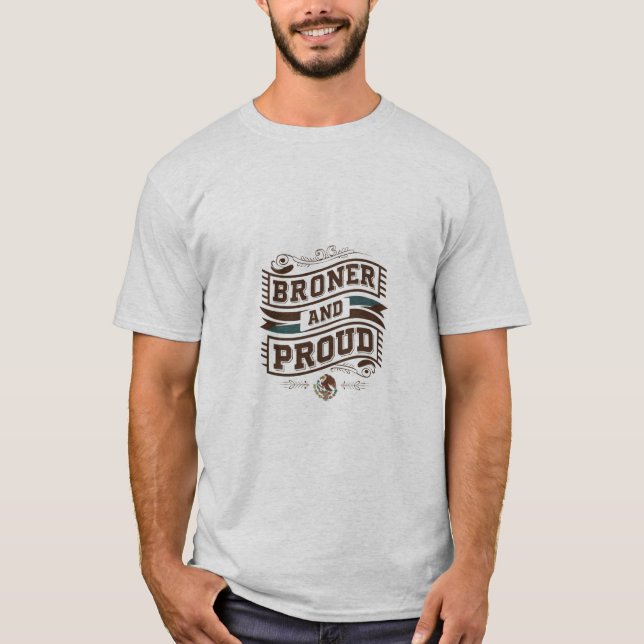 Camiseta "Camiseta de la pancarta del águila mexicana marró (Anverso)
