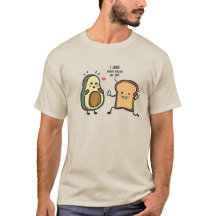 ¡Camiseta de la tostada del aguacate, AMO CUANDO