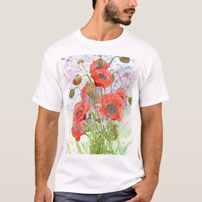 Camiseta "Camiseta de las amapolas del espacio" (Anverso)