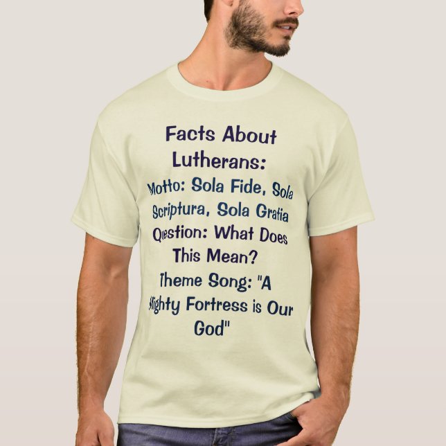Camiseta "Camiseta de los hechos del Lutheran" (Anverso)