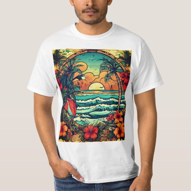 Camiseta "Camiseta de los hombres al estilo de los tatuajes (Anverso)