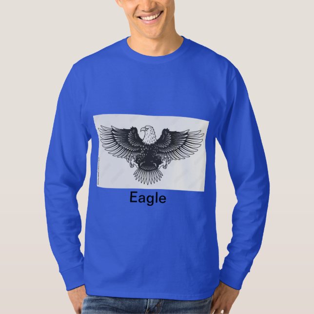 Camiseta "Camiseta de manga larga básica con Eagle Tattoo D (Anverso)
