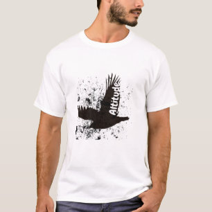 Camiseta "Camiseta de pájaro volando grunge – Espíritu libr