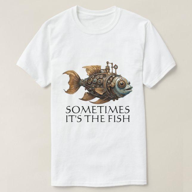 Camiseta ¡Camiseta de pez Steampunk! (Diseño del anverso)