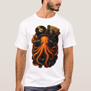 Camiseta "Camiseta de pulpo al vapor blanco - Música de fan