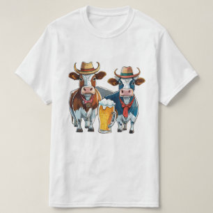 Camiseta ¡Camiseta de vacas y cerveza divertidas y geniales