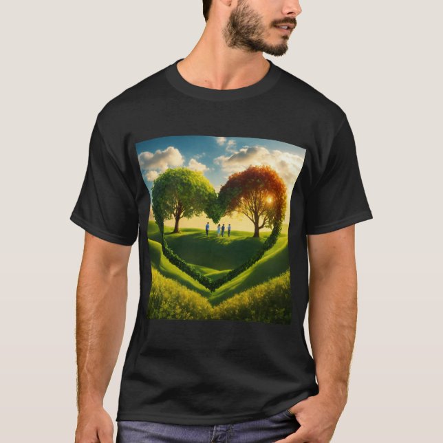 Camiseta "Camiseta de Verdor del Corazón de Vino (Anverso)