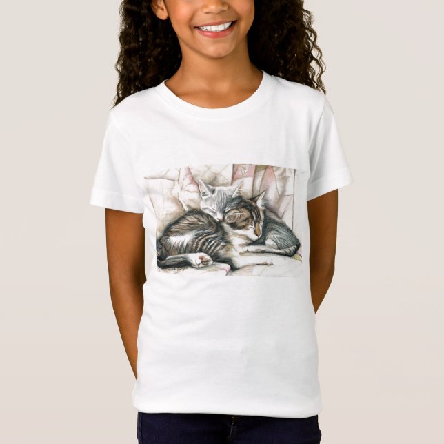 Camiseta "Camiseta del arte del gato de los gatitos el (Anverso)