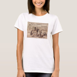 Camiseta "Camiseta del caballo de la mariposa de Papillon