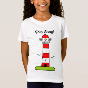 Camiseta ¡Camiseta del dibujo animado del faro para la nav