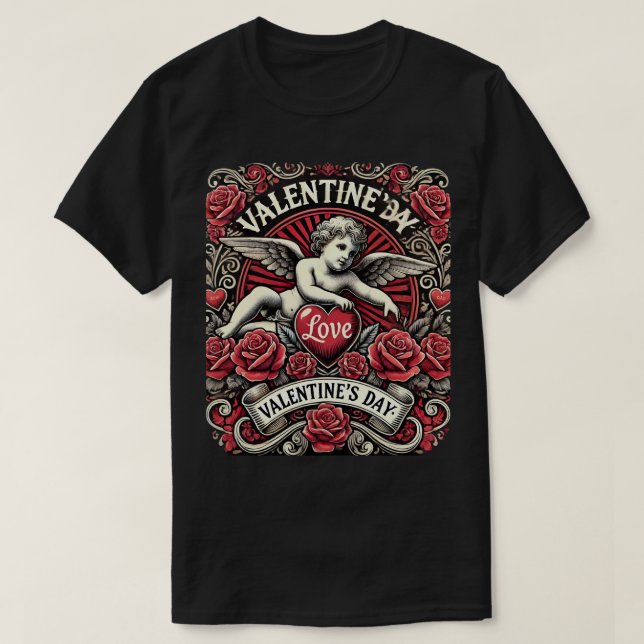 Camiseta "Camiseta del El día de San Valentín de amor de Ch (Diseño del anverso)