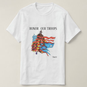 Camiseta Camiseta: Día conmemorativo honra a nuestras tropa
