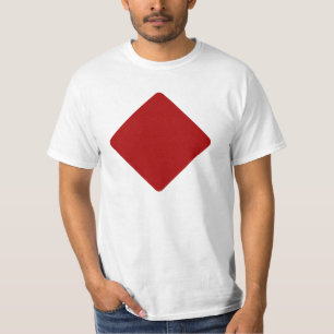 Camiseta Camiseta, Diamante Rojo, Símbolo de cartas de jueg