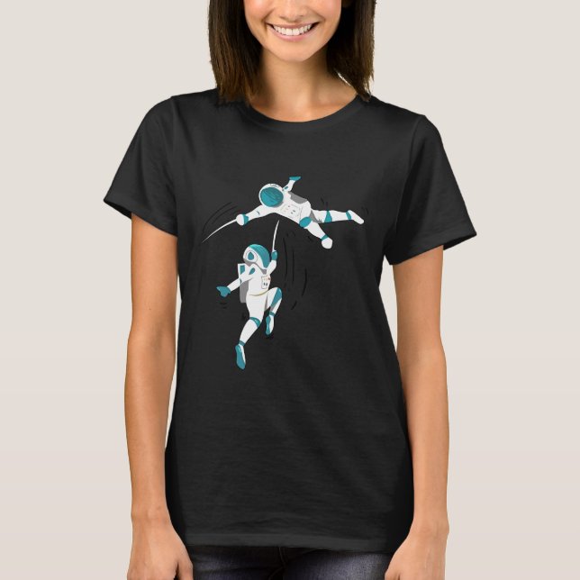 Camiseta camiseta-divertida-de-esgrima-en-el-espacio-regalo (Anverso)