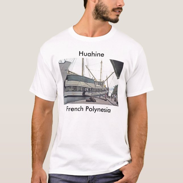 Camiseta Camiseta, el muelle en Huahine, Polinesia francesa (Anverso)