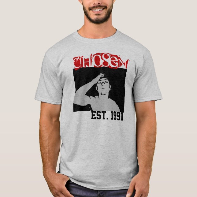 Camiseta "Camiseta elegida del esquema del lobo gris" (Anverso)