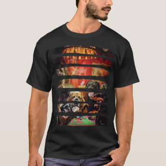 Camiseta Camiseta, escena de juego de perros, jugar al póqu