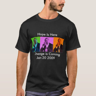 Camiseta Camiseta, esperanza y cambio de Obama -