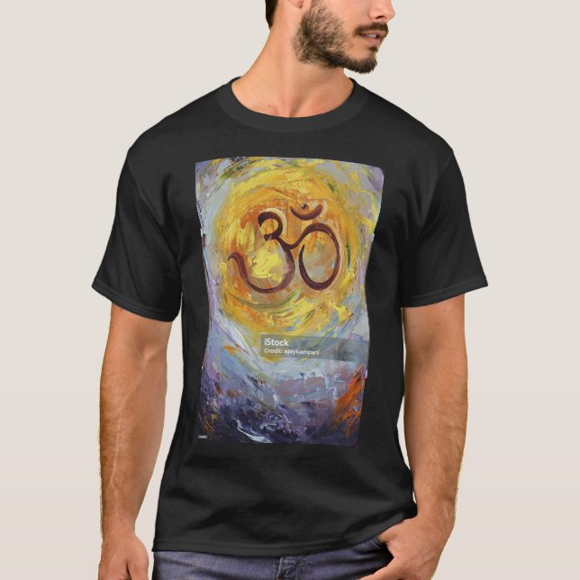 Camiseta "Camiseta espiritual de diseño moderno Om" (Anverso)