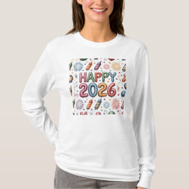 Camiseta Camiseta-Feliz Año Nuevo 2026 Familia a Juego