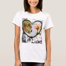 Camiseta Camiseta, forma de corazón Insertar foto