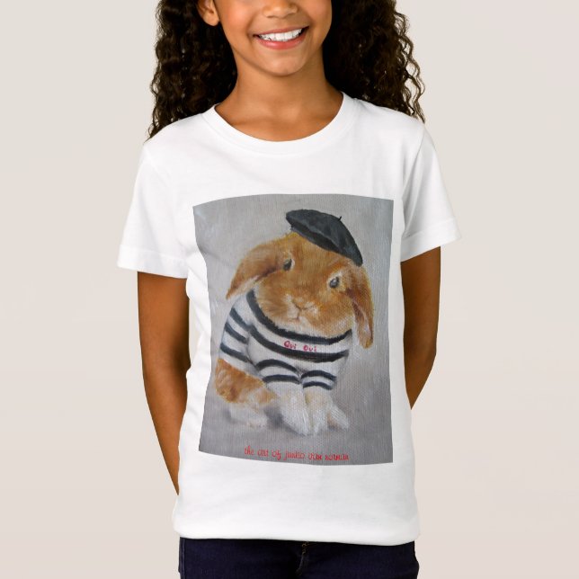 Camiseta - camiseta francesa del conejo (Anverso)