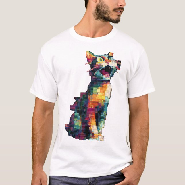 Camiseta `Camiseta Geométrica de Tigre`  (Anverso)