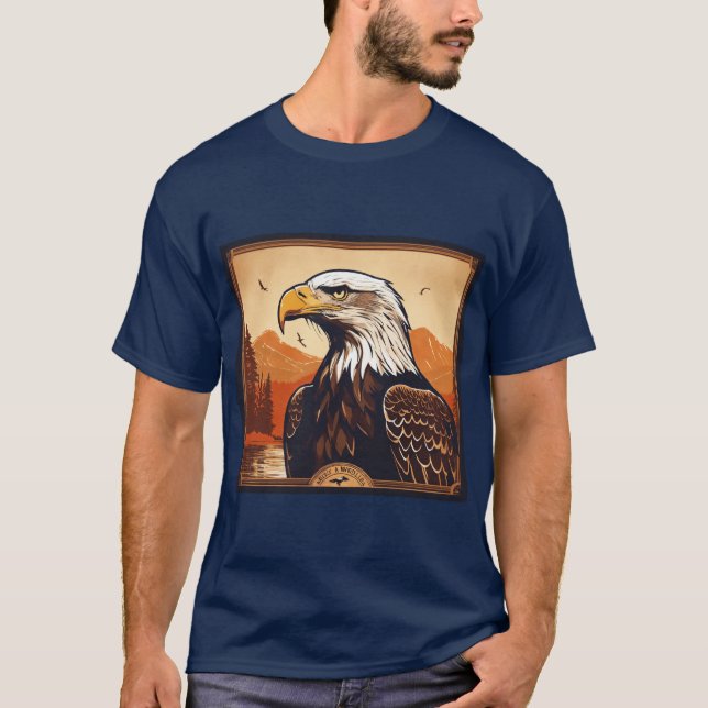 Camiseta "Camiseta gráfica de Águila Majestuosa" (Anverso)