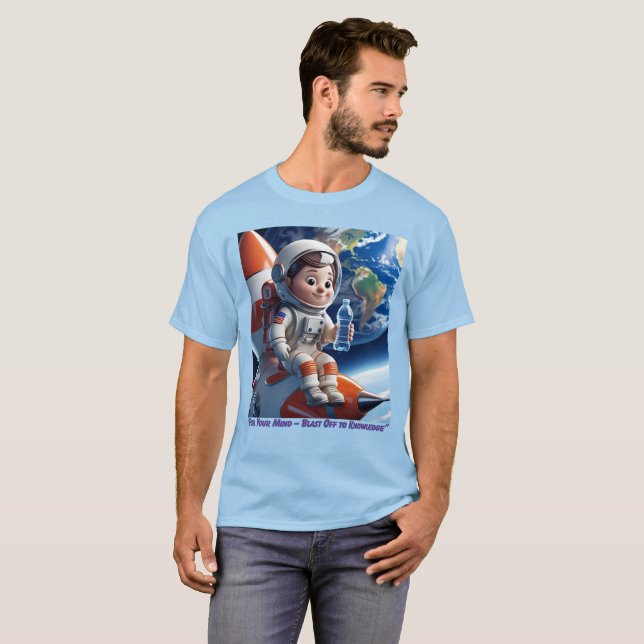 Camiseta "Camiseta gráfica de aventura espacial astronauta" (Anverso completo)