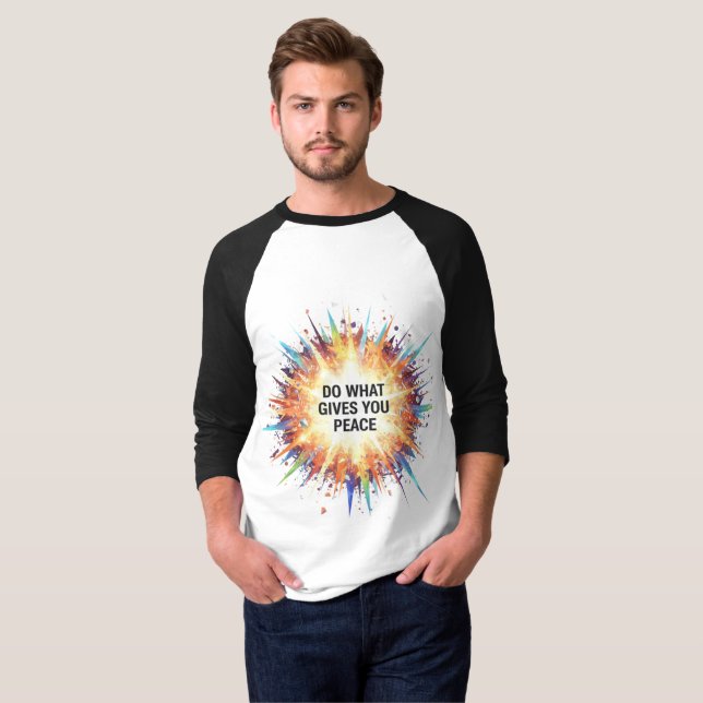 Camiseta  "Camiseta Gráfica Explosión de Paz Interior" (Anverso completo)