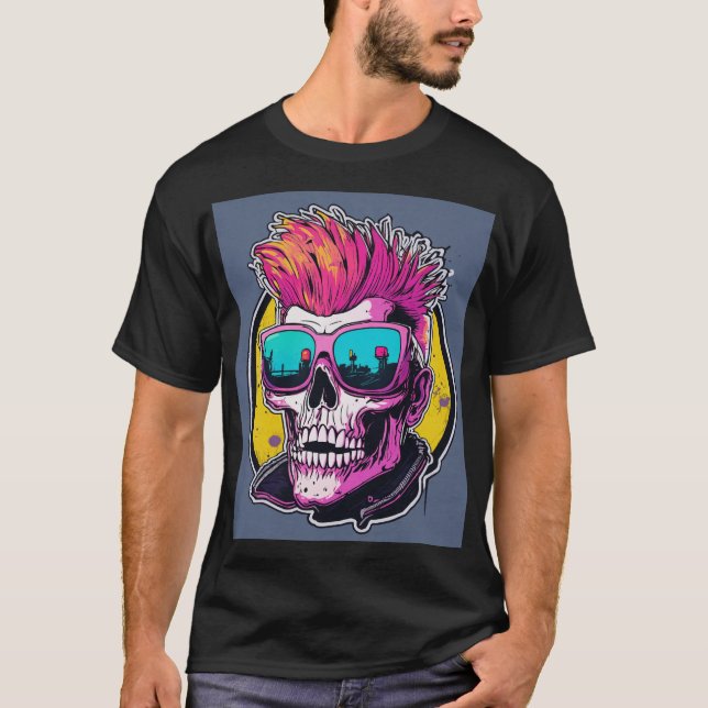 Camiseta "Camiseta gráfica Skull Face" (Anverso)