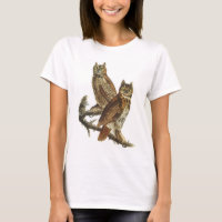 Camiseta: Gran lechuza de cuerno por John Audubon