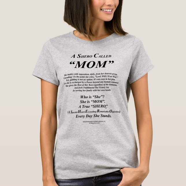 Camiseta "Camiseta gris de la mamá de Shero" (Anverso)