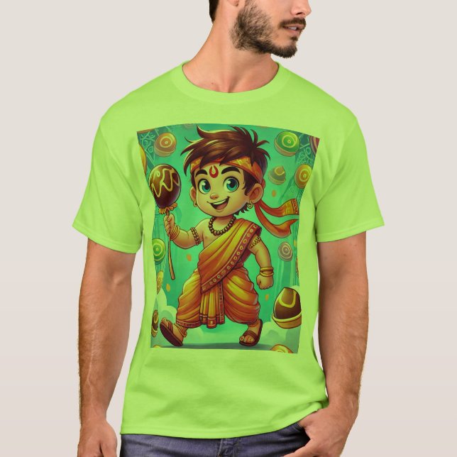Camiseta "Camiseta heroica Personalizado Chhota Bheem para  (Anverso)