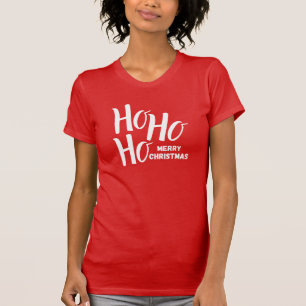 Camiseta Camiseta: Ho Ho Ho Feliz Navidad (rojo)