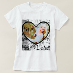 Camiseta Camiseta, inserción de foto en forma de corazón
