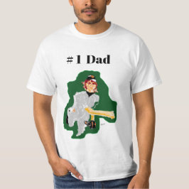 Camiseta Camiseta: Jugador de béisbol # 1 papá