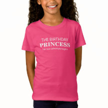 Camiseta: La PRINCESA de cumpleaños (rosa)
