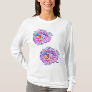 Camiseta Camiseta: ¿Larga izquierda de las mujeres? Flor Hi