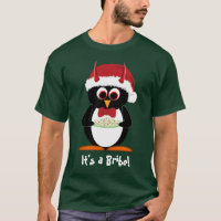 ¡Camiseta malvada del pingüino - soborno de Santa!
