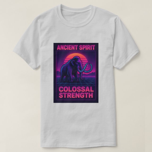 Camiseta "Camiseta Mammoth Synthwave T-Shirt | Antiguo Colo (Diseño del anverso)